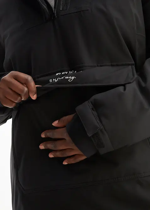 Giacca tecnica da sci da infilare con fodera in pile, impermeabile, bonprix