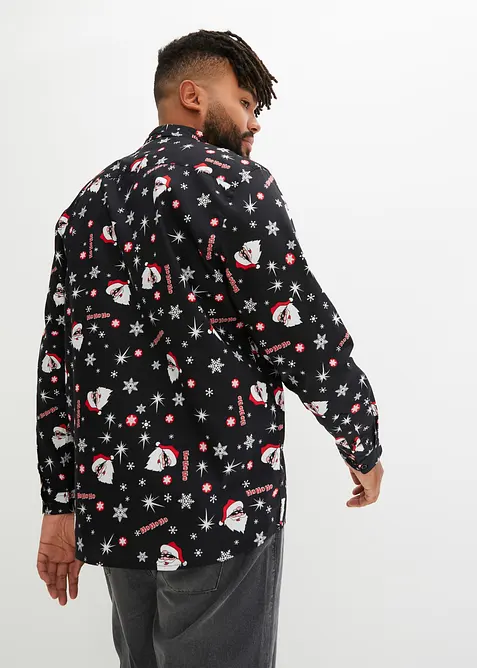 Camicia a maniche lunghe natalizia in puro cotone, slim fit, bonprix