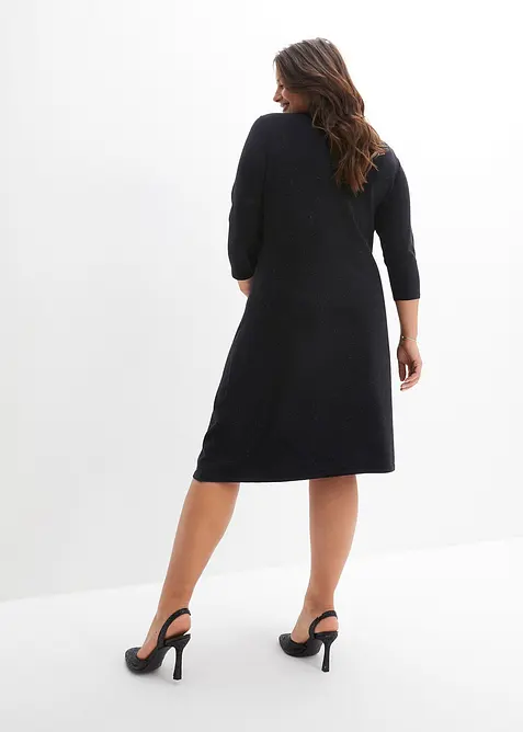 Abito in maglia prémaman / da allattamento 2 in 1 con filato scintillante, bonprix