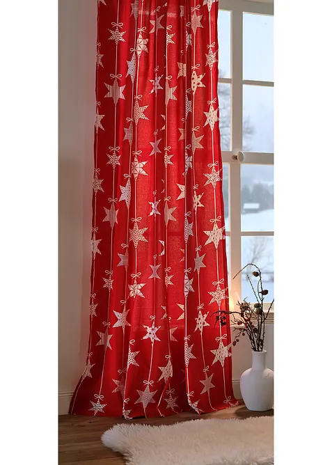 Tenda con stampa di stelle con fermatenda (pacco da 1), bonprix