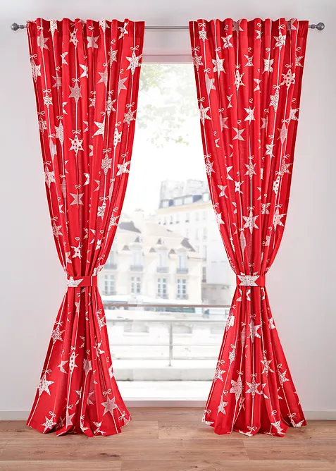 Tenda con stampa di stelle con fermatenda (pacco da 1), bonprix