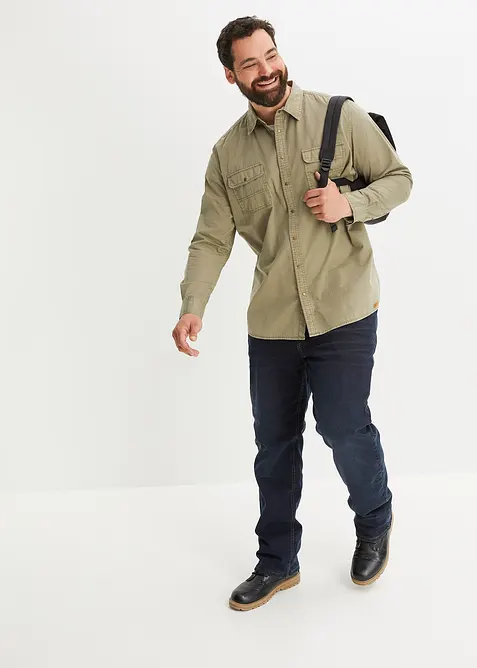 Jeans termici elasticizzati  straight con girovita comodo, relaxed fit, bonprix