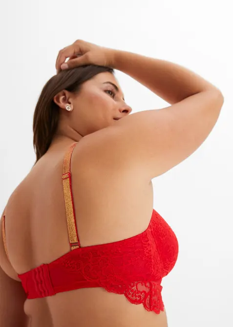 Reggiseno con coppe preformate e spalline glitterate, bonprix