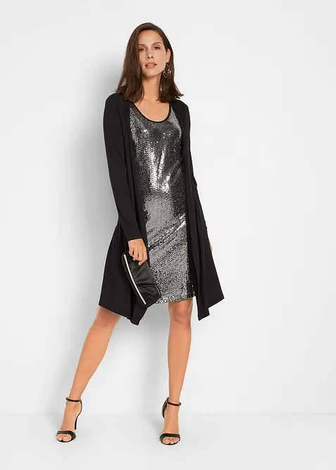 Abito in maglina di viscosa con effetto doppiato, bonprix