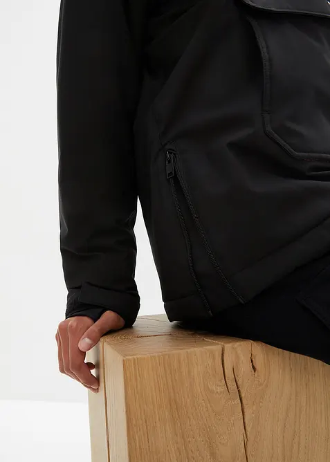 Giacca tecnica da sci da infilare con fodera in pile, impermeabile, bonprix