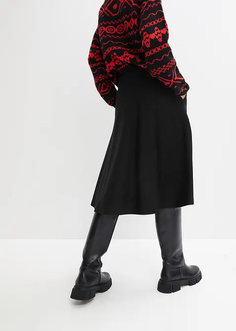 Gonna midi oltre il ginocchio in misto viscosa, bonprix