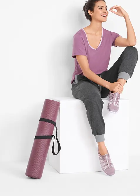 Pantaloni da jogging con elementi a contrasto, bonprix