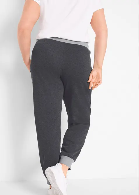 Pantaloni da jogging con elementi a contrasto, bonprix
