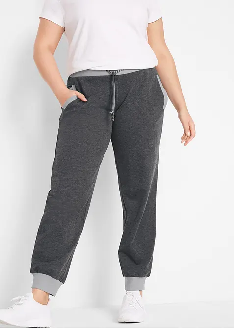 Pantaloni da jogging con elementi a contrasto, bonprix
