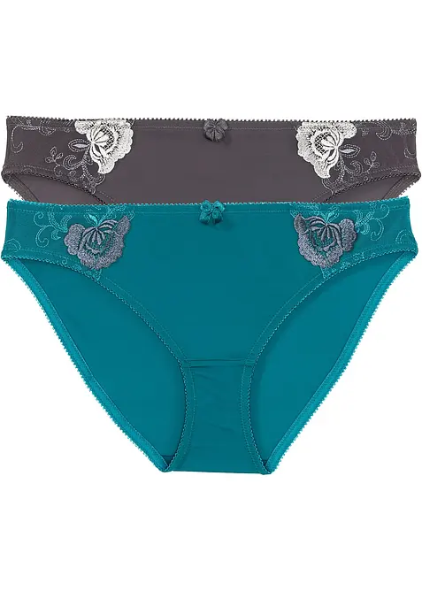 Slip con ricami (pacco da 2), bonprix