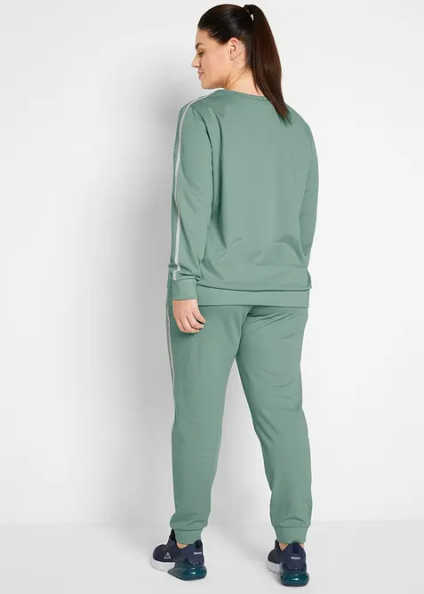 Tuta sportiva in puro cotone (set 2 pezzi), bonprix