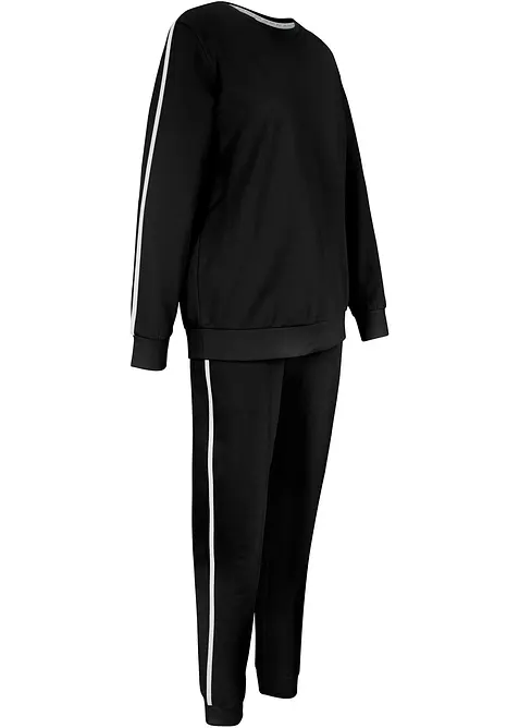 Tuta sportiva in puro cotone (set 2 pezzi), bonprix