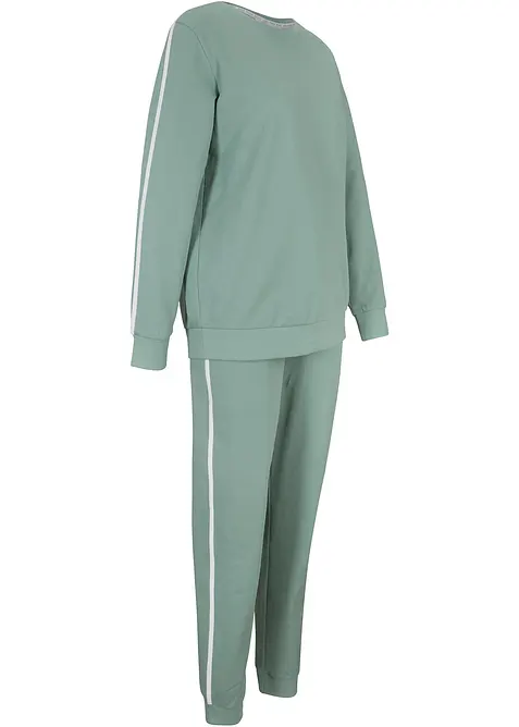 Tuta sportiva in puro cotone (set 2 pezzi), bonprix