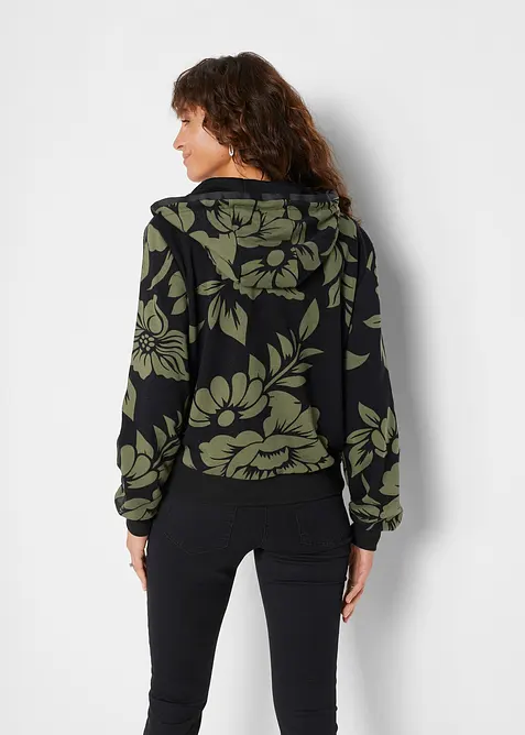 Felpa con zip e cotone, bonprix