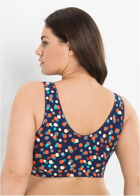 Reggiseno senza ferretto con chiusura anteriore e cotone biologico (pacco da 2), bonprix