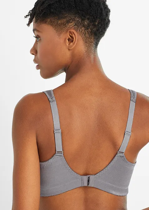 Reggiseno contenitivo senza ferretto con spalline imbottite (pacco da 2), bonprix