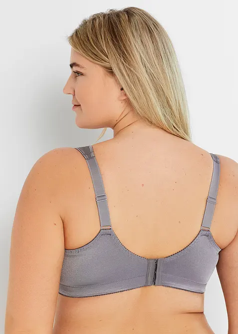 Reggiseno contenitivo senza ferretto con spalline imbottite (pacco da 2), bonprix