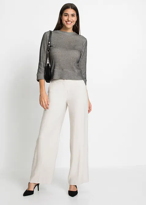 Pantaloni larghi leggeri con viscosa, bonprix