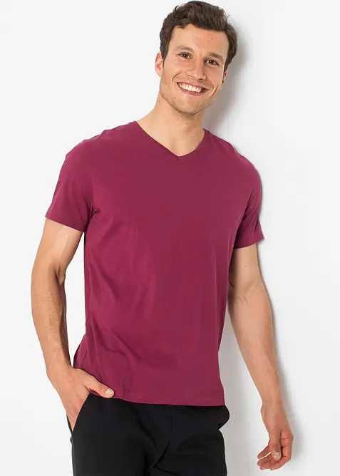 T-shirt con scollo a V (pacco da 3), bonprix
