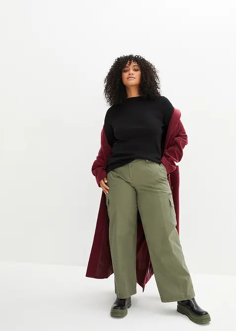 Maglia a maniche lunghe in puro cotone biologico, bonprix