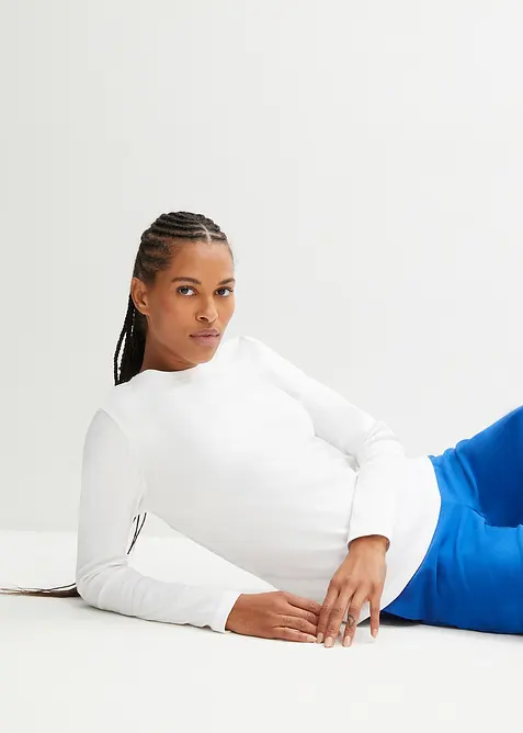 Maglia a maniche lunghe in puro cotone biologico, bonprix