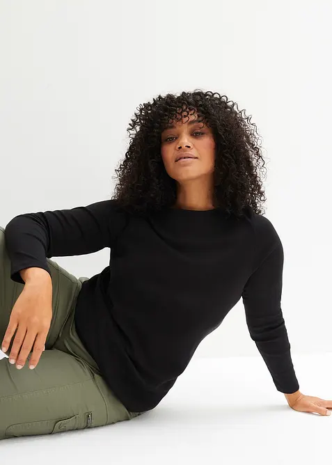 Maglia a maniche lunghe in puro cotone biologico, bonprix