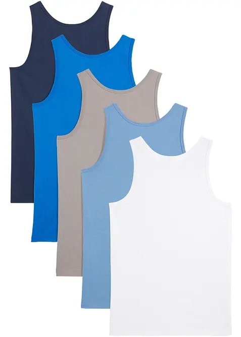 Canottiera con cotone morbido (pacco da 5), bonprix