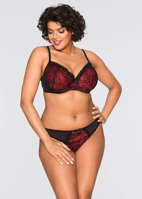 Reggiseno con coppe preformate con ferretto e perizoma (set 2 pezzi), bonprix