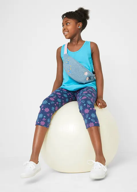 Leggings a pinocchietto con cotone biologico (pacco da 2), bonprix