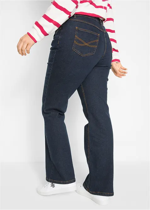 Jeans bootcut elasticizzati, vita alta, bonprix