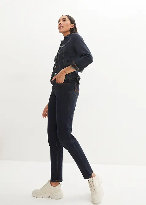 Mom jeans lunghi, vita media, bonprix