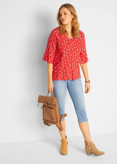 Jeans capri elasticizzati comfort (pacco da 2), bonprix