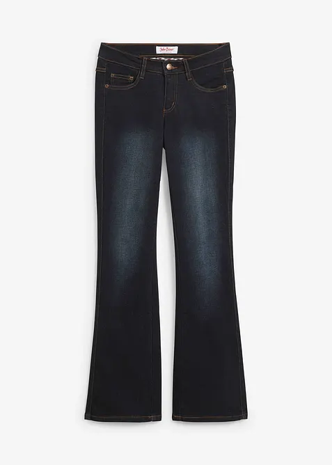 Jeans bootcut con effetto modellante, vita media, bonprix