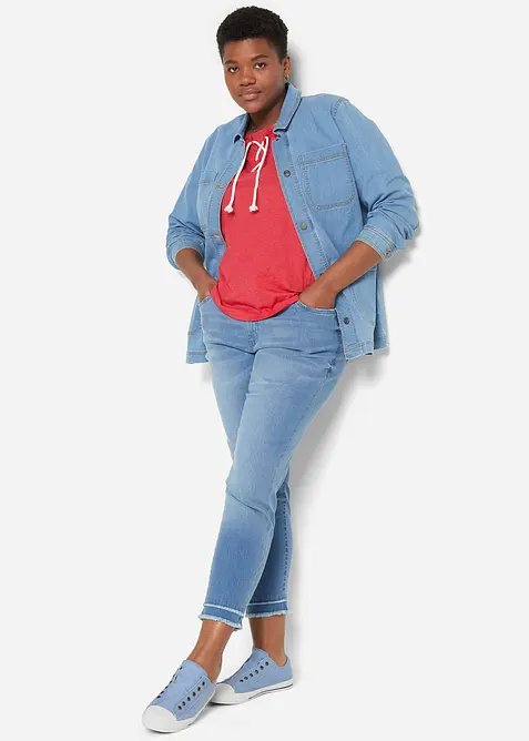 Jeans cropped elasticizzati e ultra morbidi, bonprix