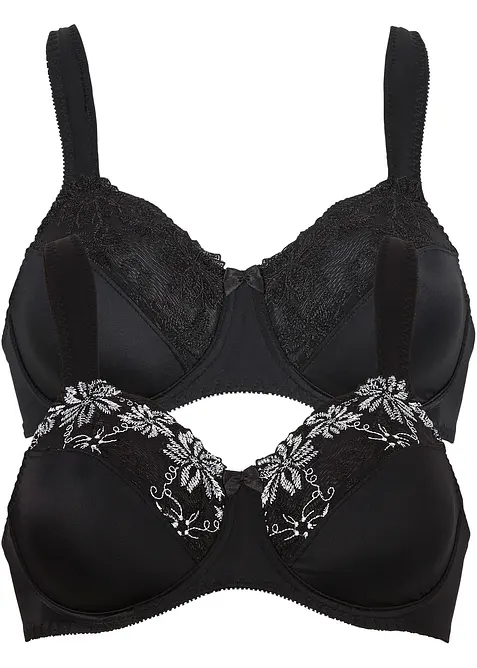 Reggiseno con ferretto e spalline imbottite (pacco da 2), bonprix