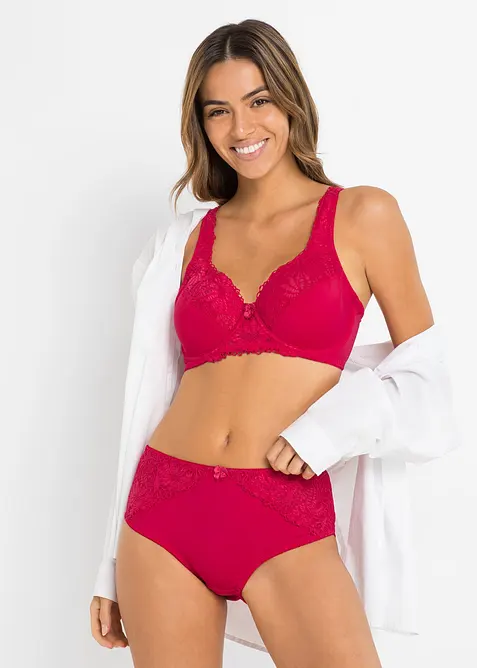 Slip alto con pizzo (pacco da 2), bonprix