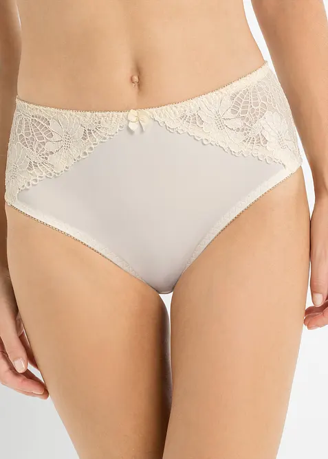Slip alto con pizzo (pacco da 2), bonprix