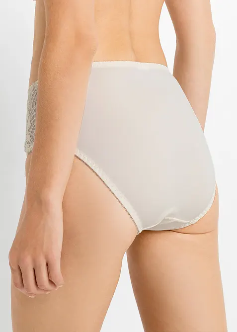 Slip alto con pizzo (pacco da 2), bonprix