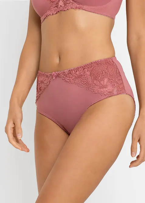 Slip alto con pizzo (pacco da 2), bonprix