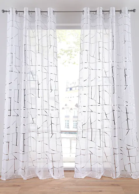 Tenda con stampa lucida (pacco da 2), bonprix