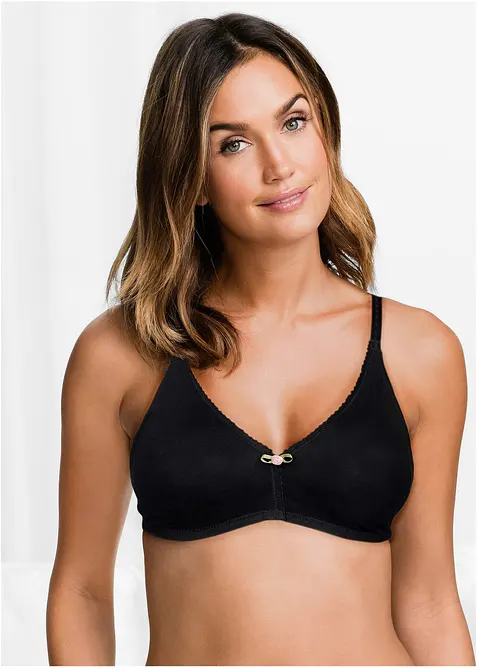 Reggiseno senza ferretto con cotone biologico (pacco da 3), bonprix