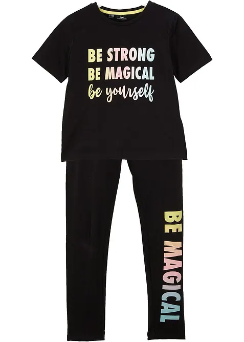 T-shirt e leggings (set 2 pezzi), bonprix
