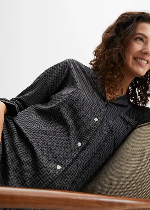 Camicia da notte oversize in puro cotone, bonprix