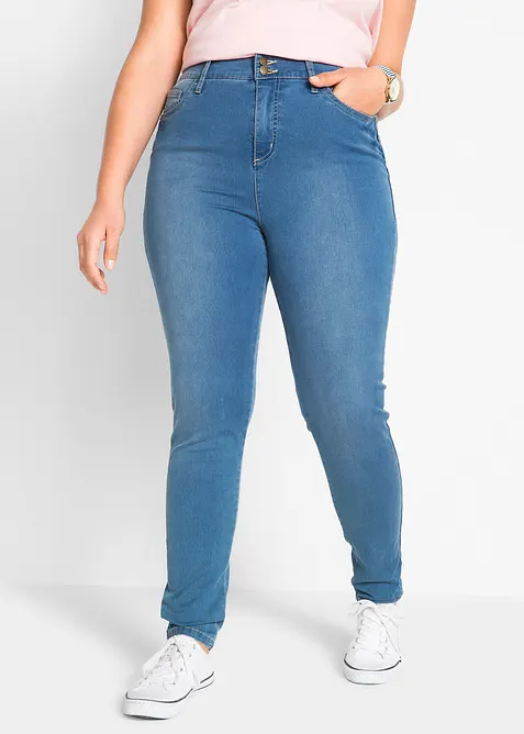 Jeans super elasticizzati slim fit, vita alta, bonprix