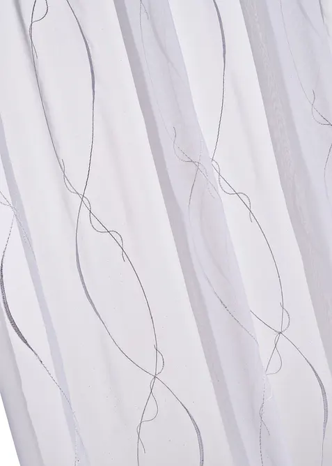 Tenda trasparente ricamata con poliestere riciclato, bonprix
