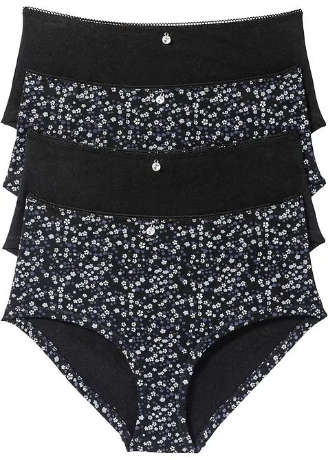 Culotte a vita alta (pacco da 4), bonprix