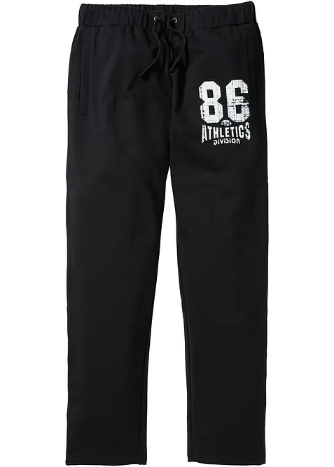 Pantaloni da jogging con dettagli sportivi in puro cotone biologico, bonprix
