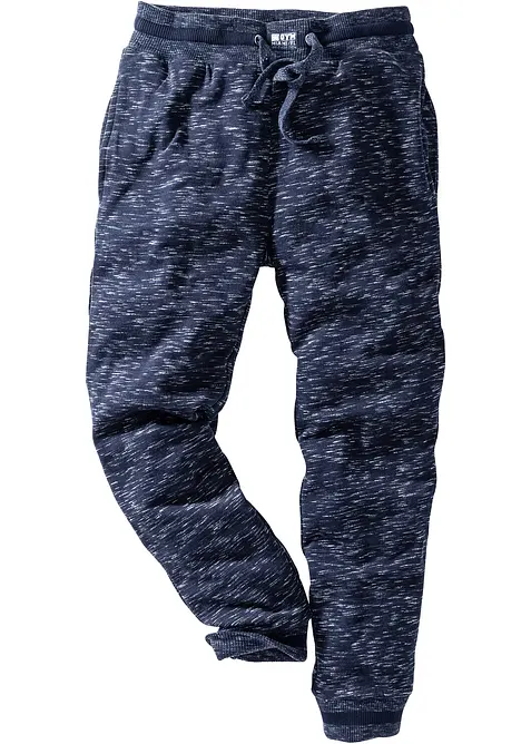 Pantaloni da jogging melange con bordi a costine, bonprix