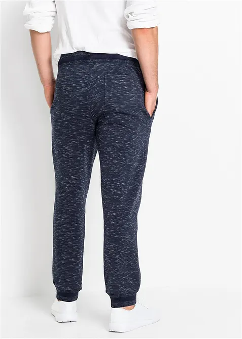 Pantaloni da jogging melange con bordi a costine, bonprix