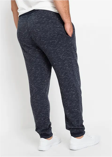 Pantaloni da jogging melange con bordi a costine, bonprix